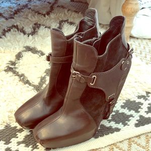 Balenciaga Suede Harness Booties (Authentic)